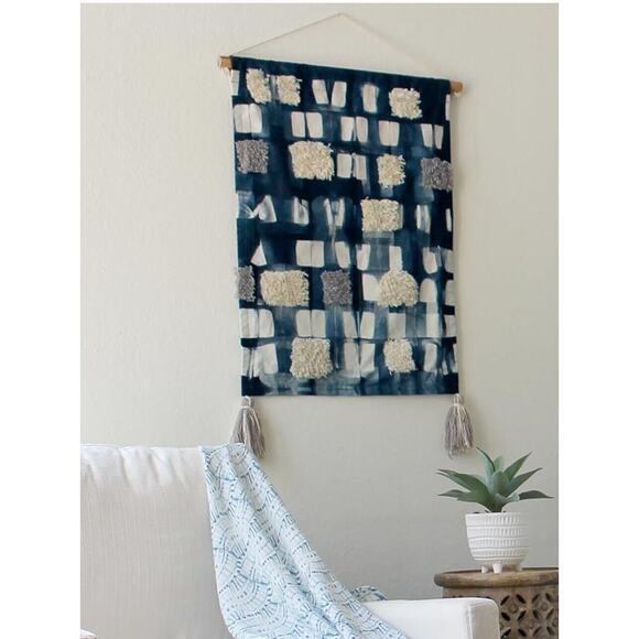 Nautical Nursery Décor, Dyed Cotton Wall Hanging for Boys and Girls, Ocean Bl... - Picture 5 of 5